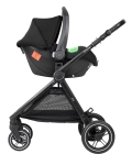 Комбинирана количка 3 в 1 с кош за новородено Kikkaboo – Ava, Black