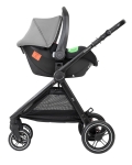 Комбинирана количка 3 в 1 с кош за новородено Kikkaboo – Ava, Black