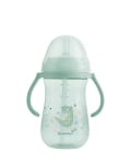 Чаша със силиконовa сламка Kikkaboo - Dino World, 300 ml, Pink