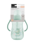 Чаша със силиконовa сламка Kikkaboo - Dino World, 300 ml, Pink