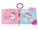 Текстилна книжка с чесалка Kikkaboo - Happy Unicorn