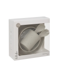 Сет за хранене Kikkaboo - Platinum Silicone, Sand, 5 части