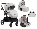 Комбинирана количка 3 в 1 с кош за новородено Kikkaboo – Gianni, Grey