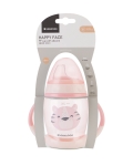 Чаша със силиконов Kikkaboo - Happy face, 200 ml, Pink