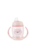 Чаша със силиконов Kikkaboo - Happy face, 200 ml, Pink