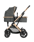 Бебешка количка 3 в 1 KikkaBoo – Kaia, Light Grey 