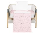 Бебешки спален комплект за мини кошара Kikkaboo - Bear with me, Pink, 3 части