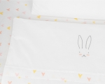 Бебешки спален комплект за мини кошара Kikkaboo - Rabbits in Love, 5 части