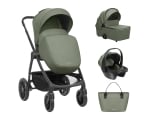 Комбинирана количка 3 в 1 с кош за новородено Kikkaboo – Modena, Army Green