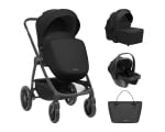 Комбинирана количка 3 в 1 с кош за новородено Kikkaboo – Modena, Dark Grey