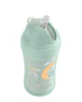 Чаша със силиконовa сламка Kikkaboo - Moony me, 220 ml, Pink