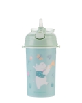 Чаша със силиконовa сламка и каишка Kikkaboo - Music Fest, 450 ml, Mint