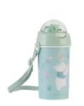 Чаша със силиконовa сламка и каишка Kikkaboo - Music Fest, 450 ml, Mint