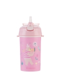 Чаша със силиконовa сламка и каишка Kikkaboo - Music Fest, 450 ml, Mint