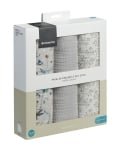Муселинови пелени Kikkaboo - 100 х 100 cm, Dreamy Fields Grey, 3 броя