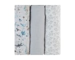 Муселинови пелени Kikkaboo - 100 х 100 cm, Dreamy Fields Grey, 3 броя