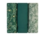Муселинови пелени Kikkaboo - Secret Garden, 75 х 75 сm, Green, 3 броя