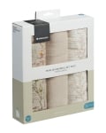 Муселинови пелени Kikkaboo - 100 х 100 cm, Secret Garden Beige, 3 броя