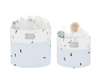 Комплект кош за аксесоари Kikkaboo - Bear with me, 22 сm и 18 сm, Blue, 2 броя