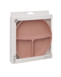 Чиния с отделения и вакуумно дъно Kikkaboo - Platinum Silicone, Blush