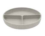 Чиния с отделения и вакуумно дъно Kikkaboo - Platinum Silicone, Blush