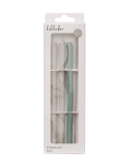 Сет силиконови сламки Kikkaboo - Platinum Silicone, Sage, 3 броя