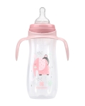Бебешко шише Kikkaboo - Jingle Jungle, PP, 400 ml, Pink