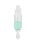 Силиконово шише за хранене с лъжичка Kikkaboo - Rocket, Mint, 90 ml