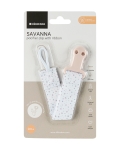 Клипс за залъгалка с лента Kikkaboo - Savanna, Pink