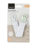 Клипс за залъгалка с лента Kikkaboo - Savanna, Blue