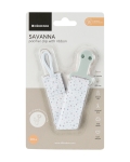 Клипс за залъгалка с лента Kikkaboo - Savanna, Blue