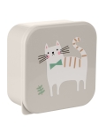 Комплект кутии за храна Kikkaboo - Kitty Cat, Grey, 4 броя