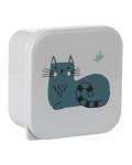 Комплект кутии за храна Kikkaboo - Kitty Cat, Grey, 4 броя
