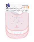 Хавлиени лигавници Kikkaboo - Hippo Dreams, Pink, 3 броя