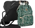 Детска чанта Kikkaboo - Siena Luxe Secret , Garden Deep Green