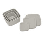 Комплект кутии за храна Kikkaboo - Platinum Silicone, Sage, 3 броя