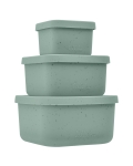 Комплект кутии за храна Kikkaboo - Platinum Silicone, Sage, 3 броя