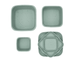 Комплект кутии за храна Kikkaboo - Platinum Silicone, Sage, 3 броя