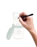 Контейнери за съхранение на кърма с адаптор Kikkaboo - Mint, 4 x 180 ml