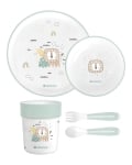Пластмасов комплект за хранене Kikkaboo - Savanna, Mint