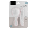Комплект гребен и четка за коса Kikkaboo - Utility, Pink