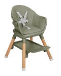 Столче за хранене 6 в 1 Kikkaboo - Woody, Army Green