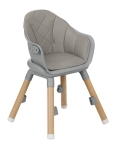 Столче за хранене 6 в 1 Kikkaboo - Woody, Grey