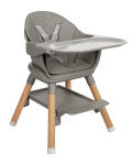 Столче за хранене 6 в 1 Kikkaboo - Woody, Grey