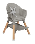 Столче за хранене 6 в 1 Kikkaboo - Woody, Grey