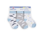 Бебешки памучни чорапи Kikkaboo - Mомчета, 3-6 m