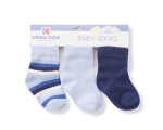 Бебешки чорапи Kikkaboo - Stripes, Dark Blue, 1-2 г
