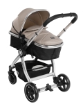 Комбинирана количка 3 в 1 KikkaBoo - Allure, Grey, silver chrome