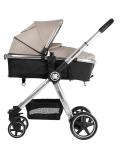 Комбинирана количка 3 в 1 KikkaBoo - Allure, Grey, silver chrome