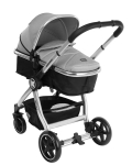 Комбинирана количка 3 в 1 KikkaBoo - Allure, Grey, silver chrome